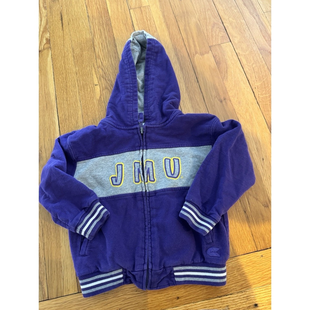 Vintage Colosseum James Madison University JMU Kids Purple Hoodie 2T Unisex zip